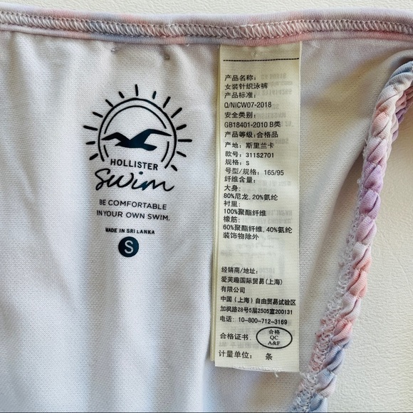 Hollister Smocked Tie Dye String Bikini Size Small - Picture 6 of 11